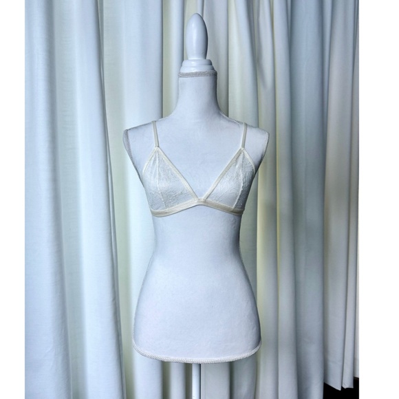 Anine Bing Eileen Bra in Ivory Size Small - Picture 2 of 11